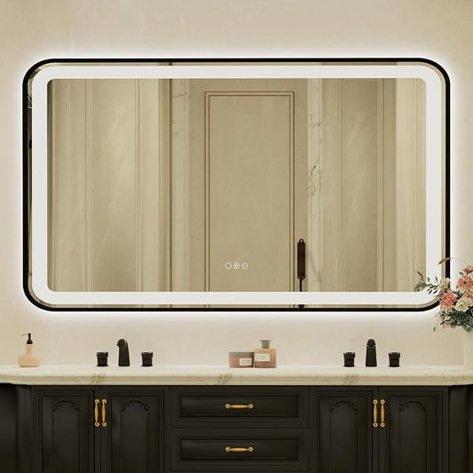 32x55 Inch LED Bathroom Mirror by Unknown