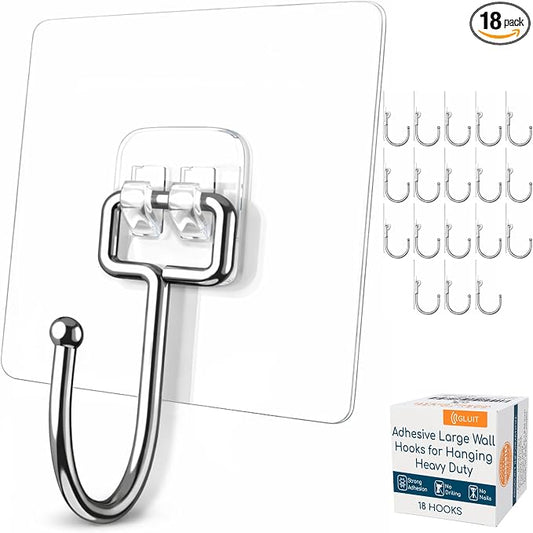 GLUIT Adhesive Large Wall Hooks by GLUIT