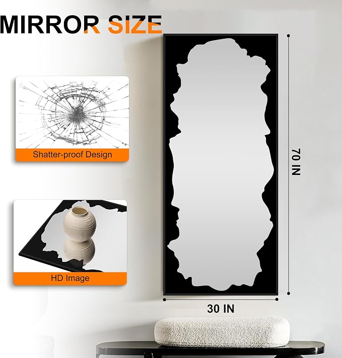 Full-Length Mirror Free Standing Leaning Mirror - Image 2