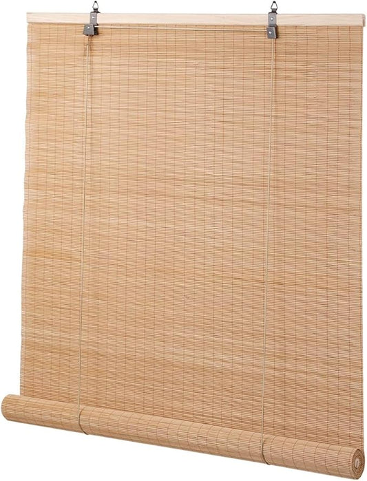 Bamboo Roller Blinds Shades, Outdoor Bamboo Roll Up, Vertical Lifting, by BAYUE