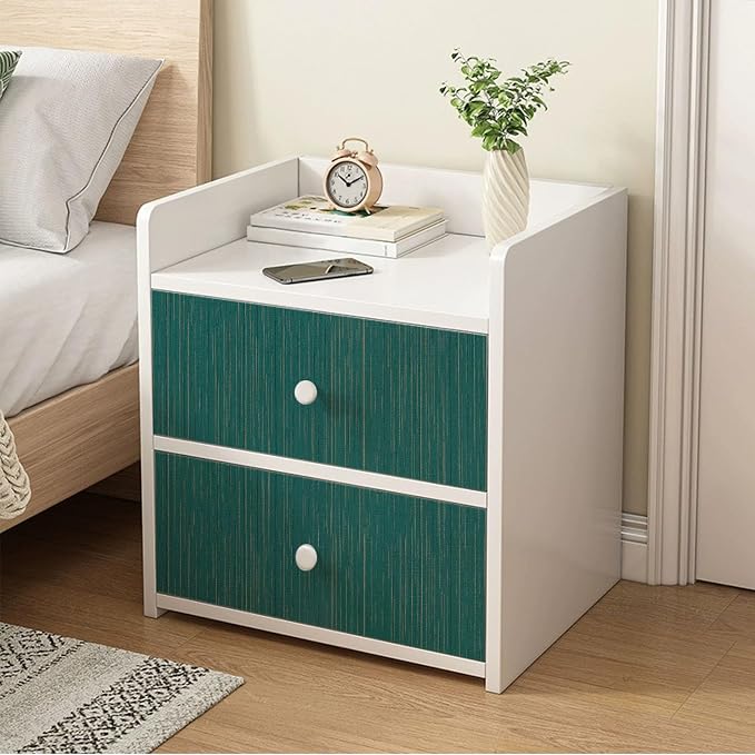 Teal Green Grasscloth Peel and Stick Wallpaper Texture Contact Paper 15.7"x120" - Image 5