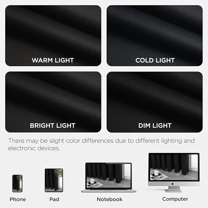 Joydeco Blackout Door Curtain for Doorway Privacy 90 Inches Long, Grommet - Image 8