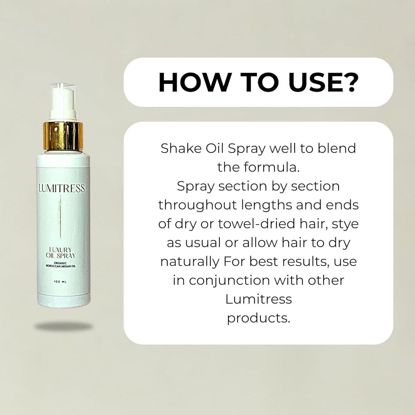 Luxury Oil Spray, Ultra-Fine Hydrating Mist for Shine and Softness