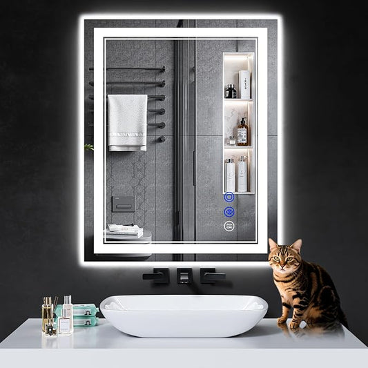 30"x24" LED Bathroom Mirror by INFINIGLASS
