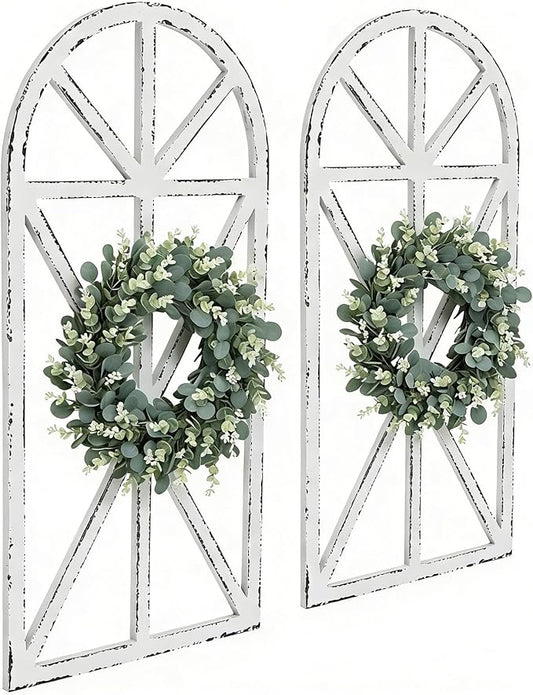 SwallowLiving Set of 2 Large Farmhouse Window Frame Wall Decor, 16x32 Inch by SwallowLiving