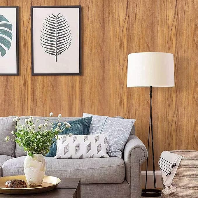 COSNIGHT 15.7" ×196" Wood Grain Wallpaper Peel and Stick Vinyl Film Self by COSNIGHT