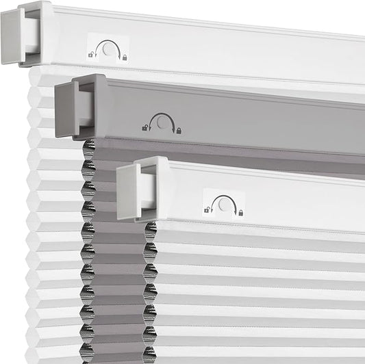 Grandekor No Drill No Tools Cordless Cellular Shades, UV Protection Privacy No by Grandekor