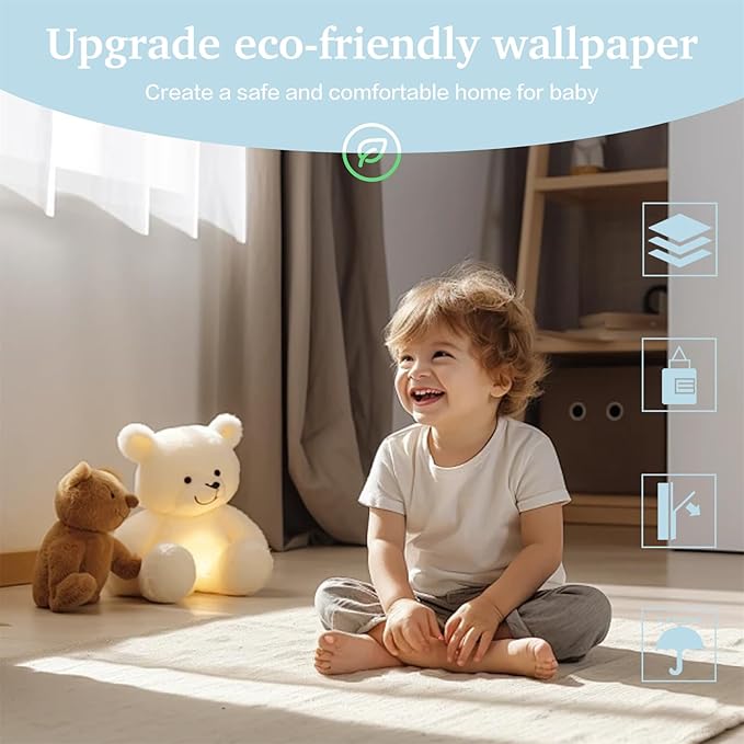 Dimoon 17.7''x393'' Peel and Stick Wallpaper White Contact Paper - Image 2