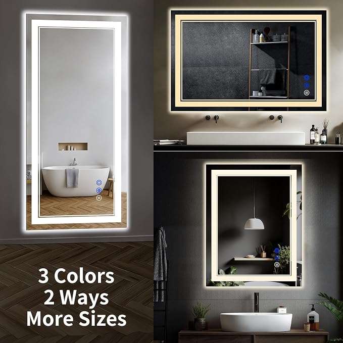 36"x28" LED Bathroom Mirror - Image 8