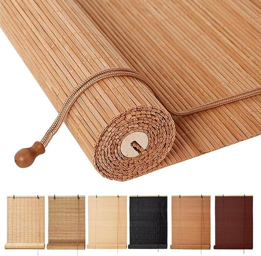 Bamboo Blinds, Custom Sizes Roller Shades by BAYUE