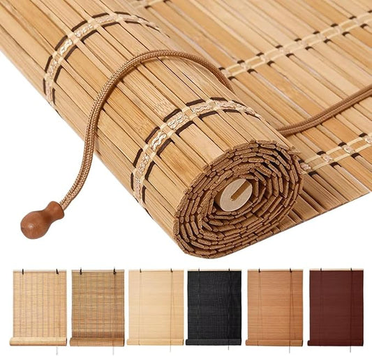 Bamboo Blinds, Custom Sizes Roller Shades by BAYUE