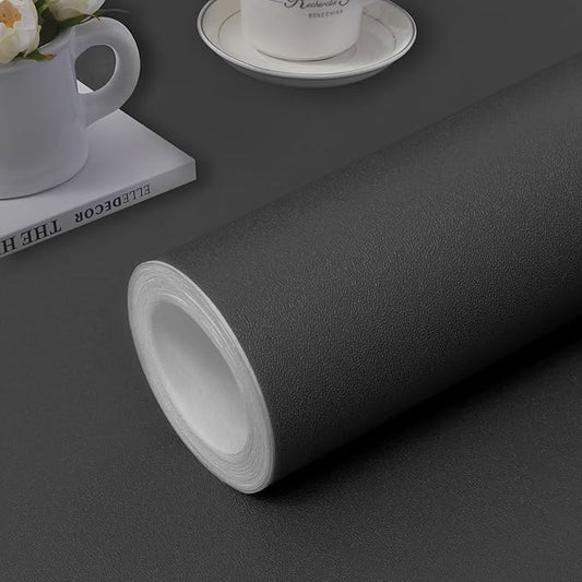 practicalWs 15.7" x 787.4" Grey Wallpaper Self Adhesive Peel and Stick Wall by practicalWs