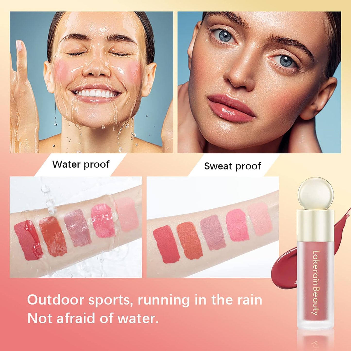 Liquid Blush, Soft Cream Liquid Blush for Cheeks, Light Weight,Long Lasting, Smudge Proof, Natural-Looking, Dewy Finish, For Natural-looking Flush & Everyday Wear (04#)