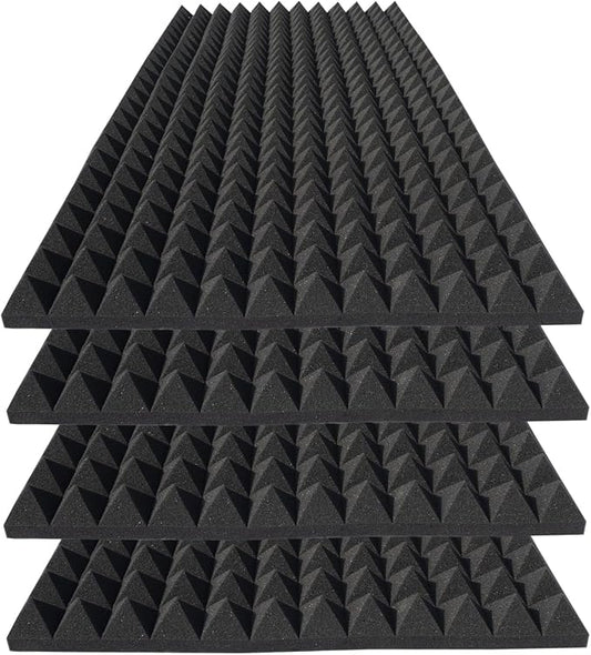 4 Pack Acoustic Foam, High Density Fire Resistant Soundproof Panels by Unknown