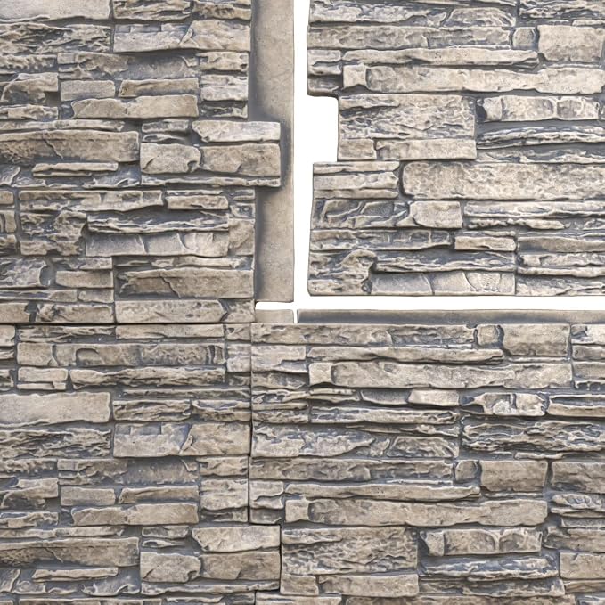 EverStone Canyon Ridge Faux Stone Panel, 45 3/4"W x 24 1/2"H x 1 1/4"D - Image 9