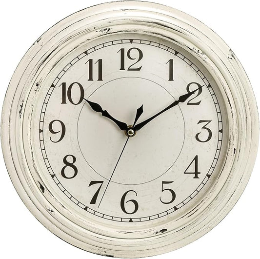 Peohud Silent Wall Clock, 12 Inch Vintage Non Ticking Quartz Battery Operated by Peohud