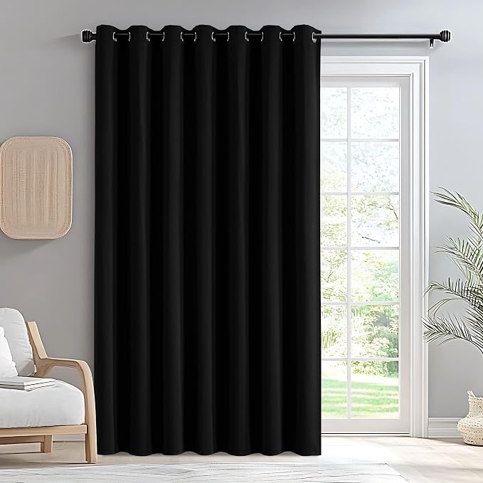 IGEMAEVE Black Curtains for Living Room, Custom Curtains Blackout Thermal by IGEMAEVE