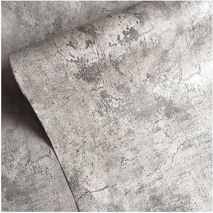 Wall Paper Peel and Stick Modern Grey Concrete Textured Wallpaper Extra Wide - Image 2