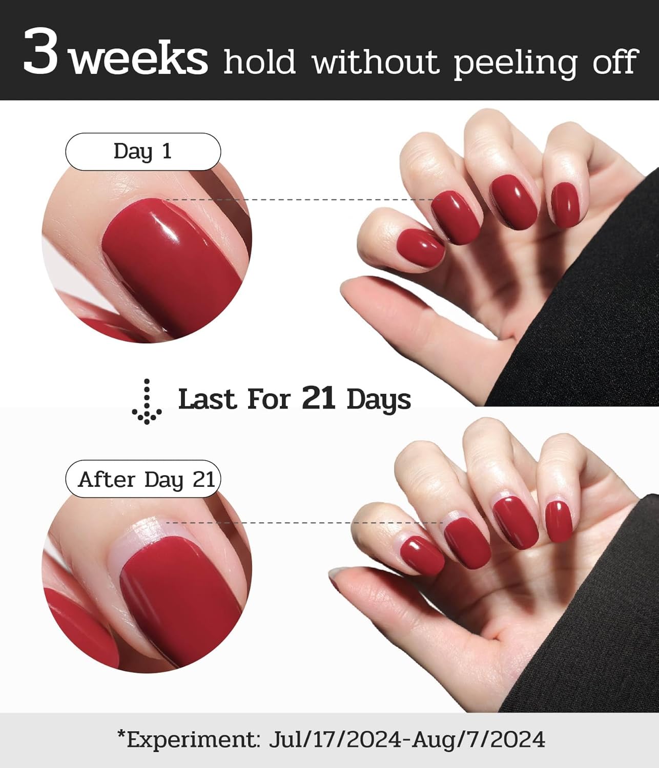 Nail Polish Strips - 22 Pcs Salon Quality Gel Nail Stickers - Long Lasting Wraps (Neon Pink Allure)