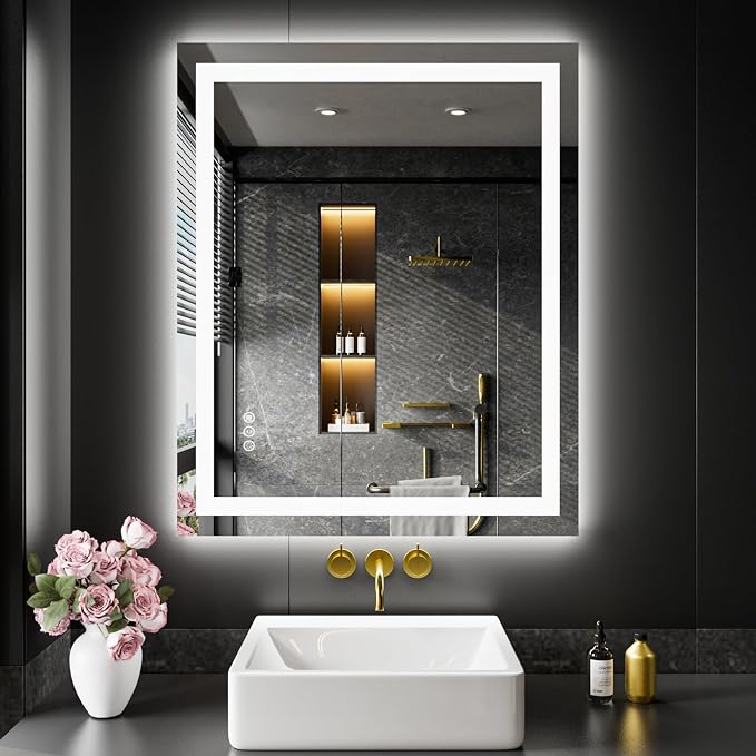 LOAAO 20X28 LED Bathroom Mirror by LOAAO
