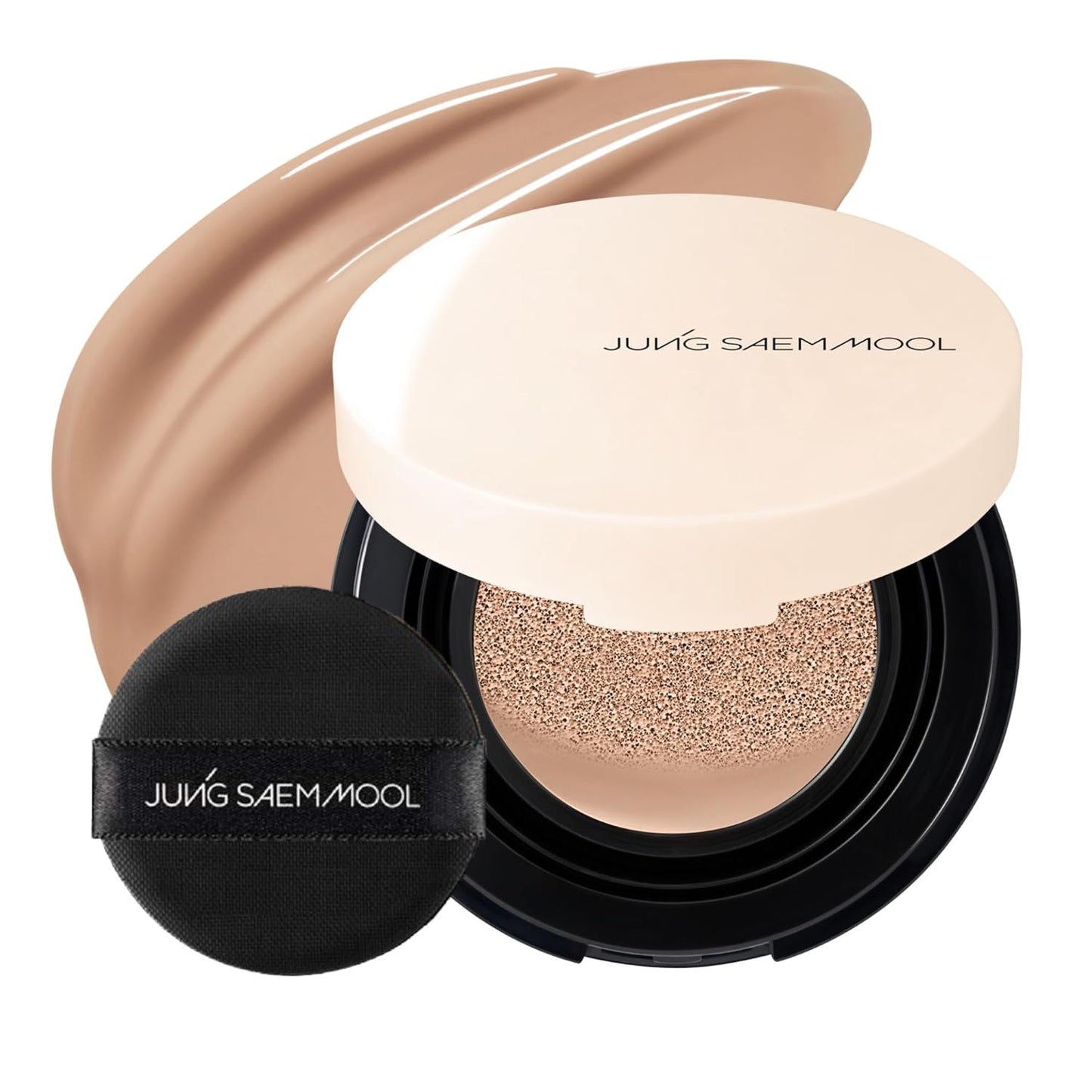 JUNG SAEM MOOL Essential Skin Nuder Cushion Mini 26N Taupe Beige 0.17 Fl Oz, Natural Radiant Finish Cushion Foundation with Buildable Coverage, Lightweight Texture, Korean Foundation Makeup