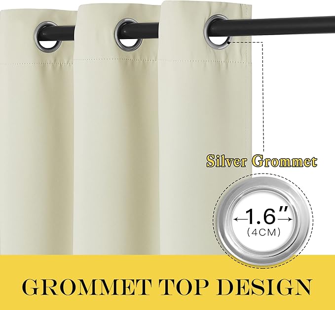 NICETOWN Bedroom Short Blackout Curtain 54 inches Long - Image 2
