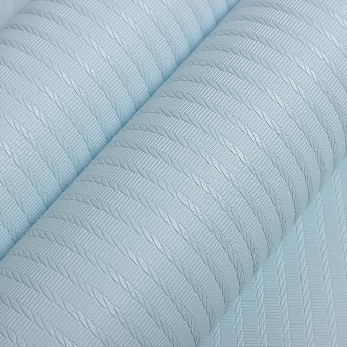 Orainege Peel and Stick Wallpaper Light Blue Wallpaper 15.7"x393.7" Textured by Orainege