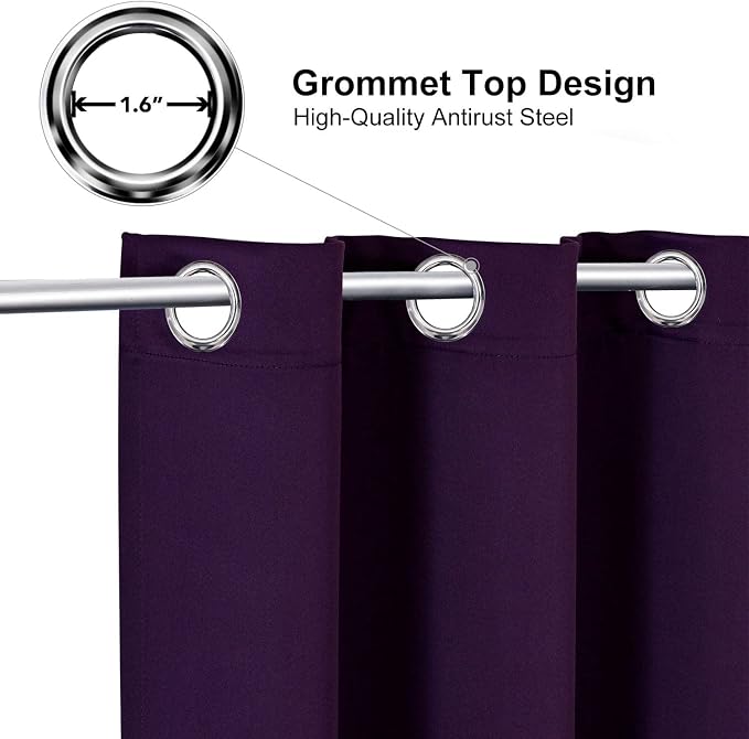 ChrisDowa Room Divider Curtain 120 Inches Long, Wide Blackout Sliding Door - Image 3