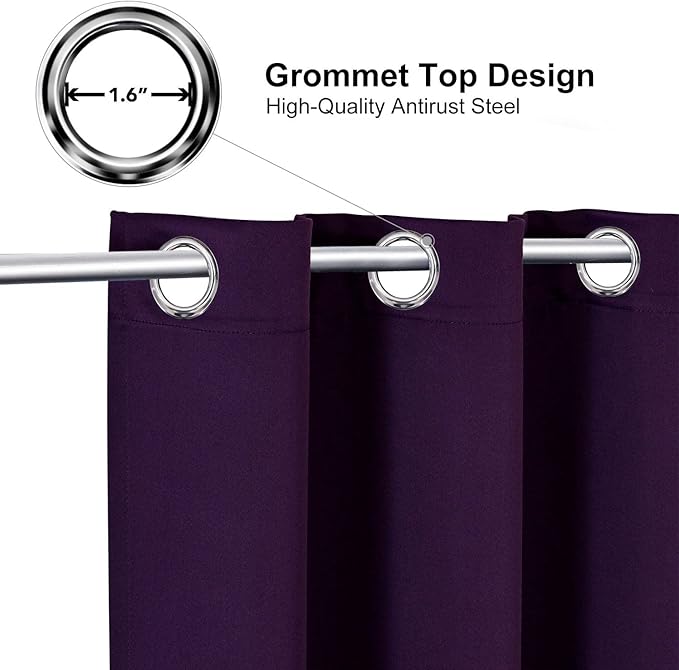 ChrisDowa Blackout Curtains 120 Inches Long - Image 2
