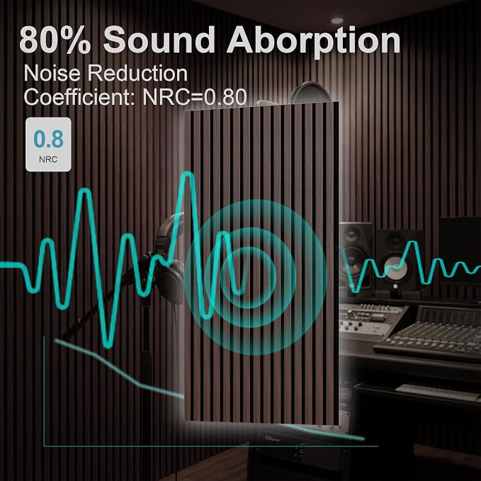 Wood Slat Acoustic Wall Panels-3D Fluted Sound Absorbing Panel - Image 5