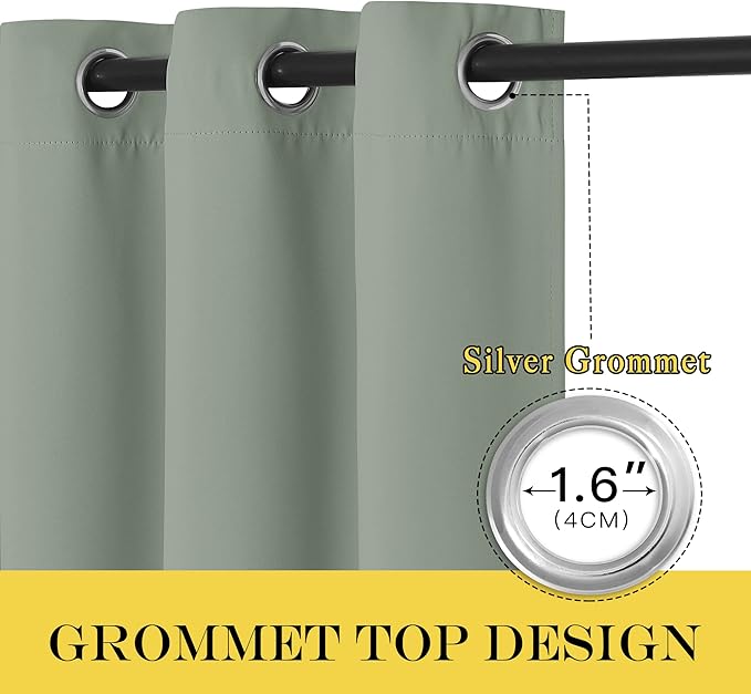 NICETOWN Sliding Door Window Treatment Blackout Patio Door Curtain Panels - Image 6