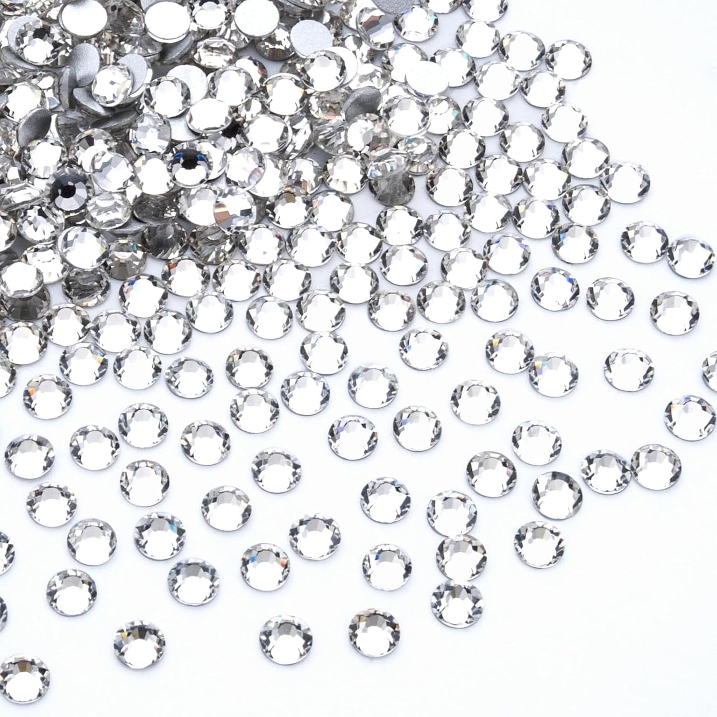 1440Pcs White Crystal Rhinestones,Glass Flatback Rhinestones Gemstones for Nail Face Makeup Art Crafts Clothes Decoration - (SS12,3.0mm,White)