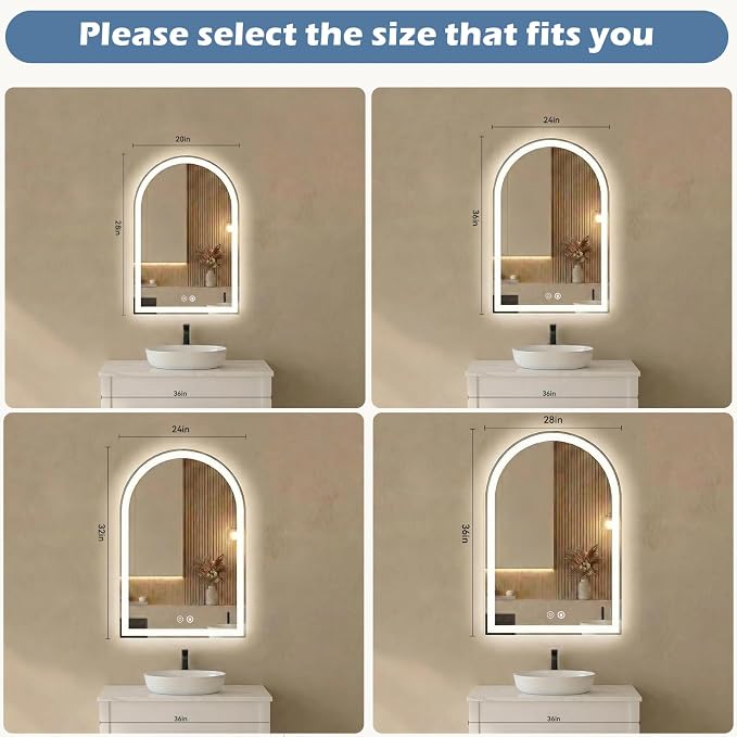 Sweetcrispy 20"×28" LED Bathroom Mirror - Image 2