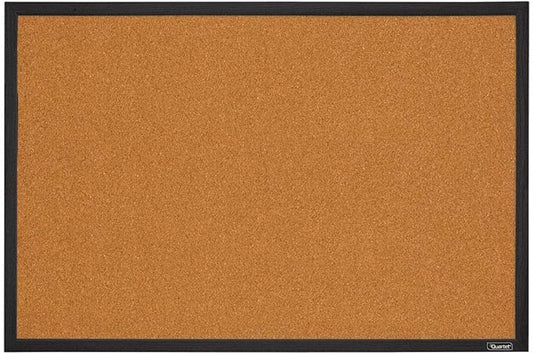 Quartet Cork Bulletin Board, Framed Corkboard, Message Board, Vision Board by Quartet