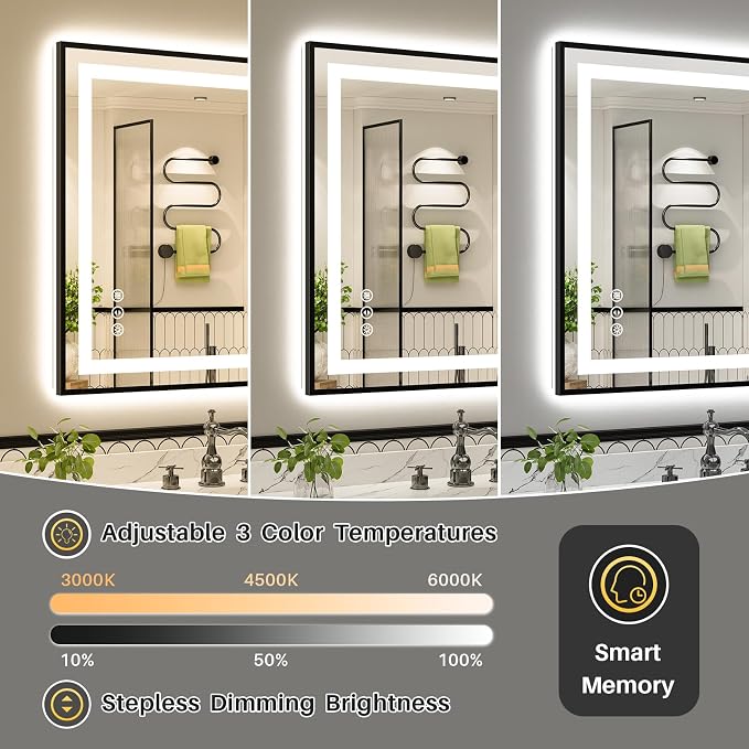 48x30 Inch LED Bathroom Mirror - Image 4