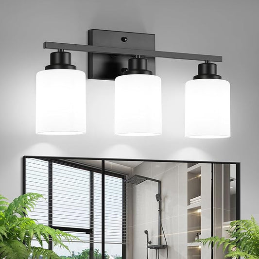 Ascher Bathroom Light Fixtures, 3-Light Vanity Light Over Mirror, Wall Lamp by Ascher