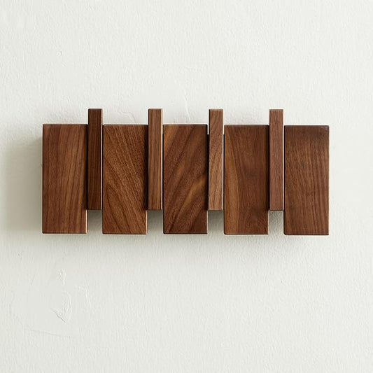 QUELLANCE Wooden Coat Hooks Wall Mounted, Coat Rack Hanger Wall Mount by WelcometoQuellance