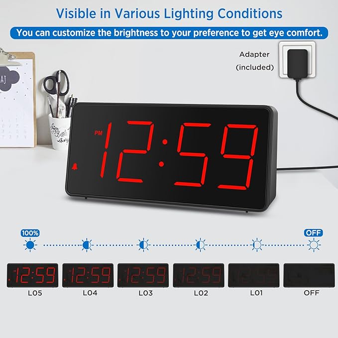 Peakeep Digital Clock, Alarm Clock - Image 5
