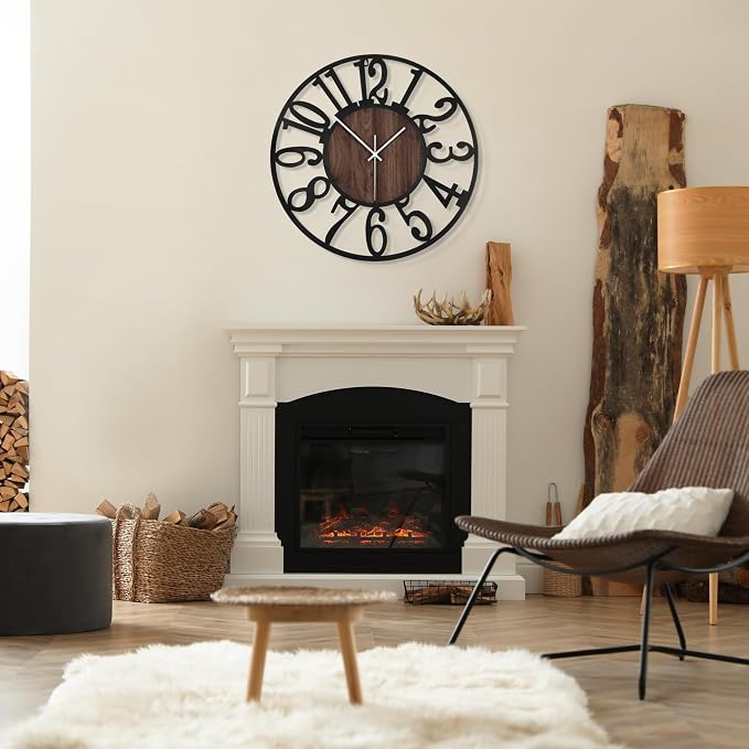 1st owned Wall Clock for Living Room -16" Silent Non Ticking, Battery Operated - Image 6