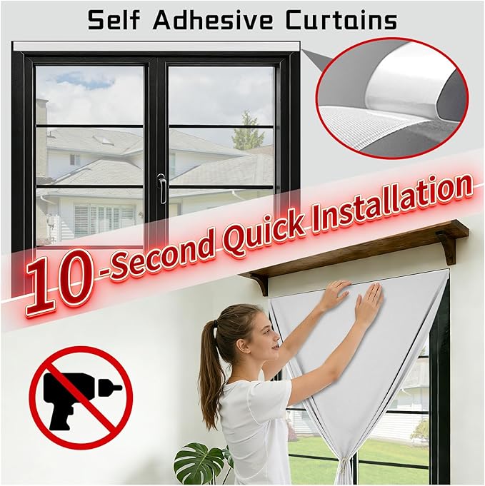 Self-Adhesive 100% Blackout Curtain - Image 3