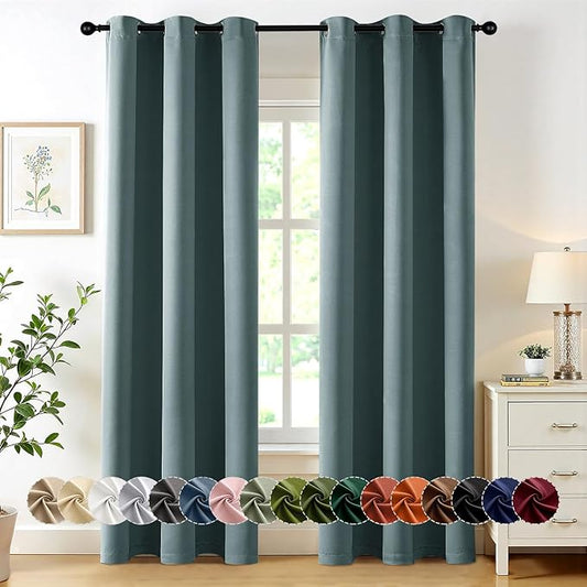 MIULEE Blackout Curtains for Bedroom Living Room 2 Panels, Thermal Insulated by MIULEE