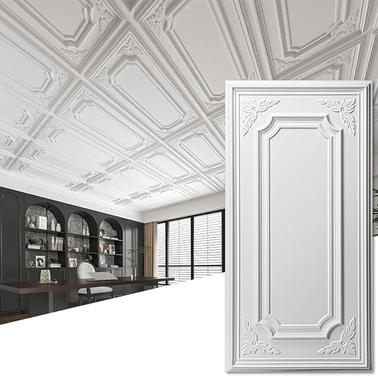 Art3dwallpanels 12 Pack Drop Ceiling Tiles, 2x4 Ft PVC Decorative 3D Wall Panel by Art3dwallpanels