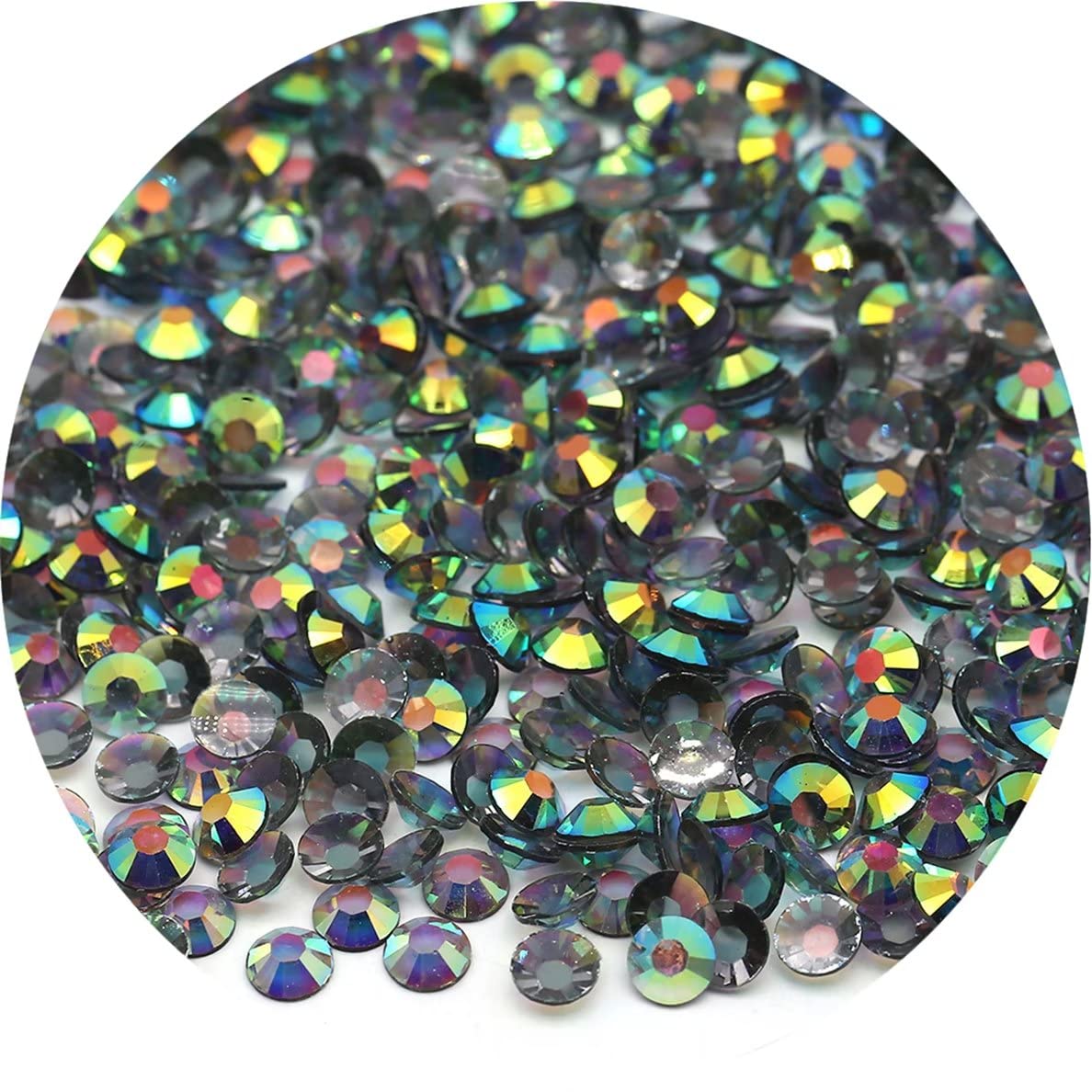 720 Pcs SS30 6mm AB Flatback Rhinestones for Nails Art Crafts Transparent Glitter Round Gems Crystals DIY Clothes Shoes(Clear Light Grey AB)