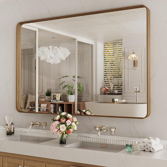 LOAAO 55X36 Inch Bathroom Mirror by LOAAO