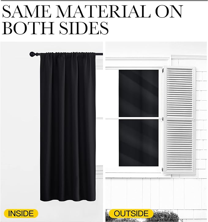 NICETOWN Halloween Black Blackout Curtain Blinds - Image 6