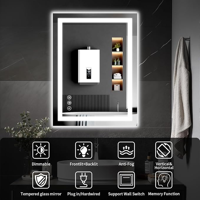 40"x32" LED Bathroom Mirror - Image 8