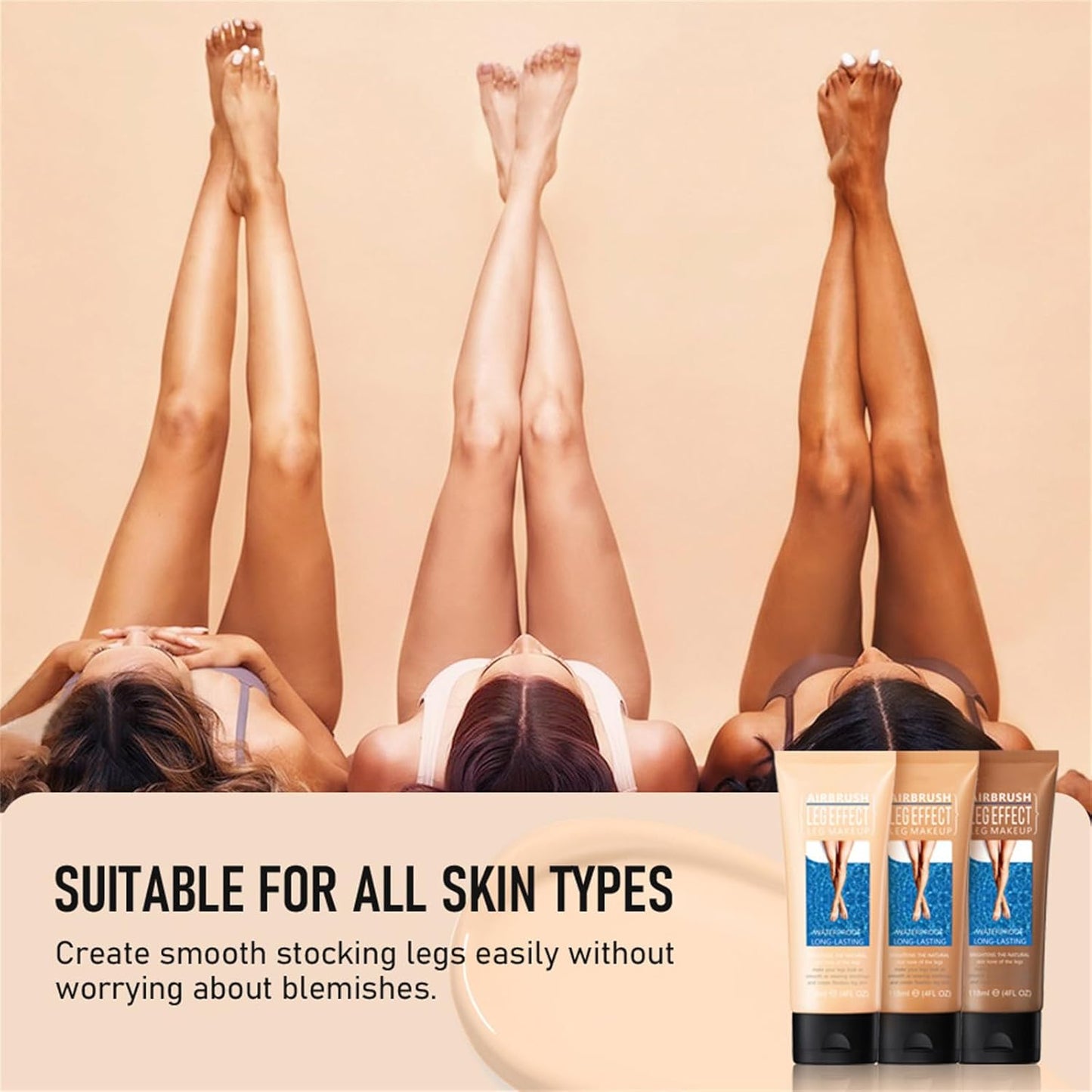 Leg Makeup Waterproof No Transfer, Leg Makeup Lotion, Body Makeup Waterproof Foundation, Leg Makeup for Varicose Veins Waterproof, Leg and Body Makeup for Tattoo Cover Up (Medium Glow)