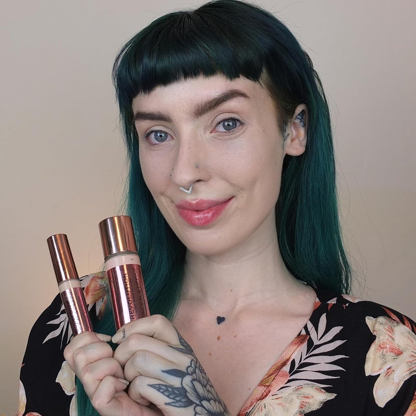 Revolution Beauty, Conceal & Define Foundation, Full Coverage, Long-Lasting Matte Finish, Vegan & Cruelty Free, F10 Medium Skin Tones, 0.8 Fl.Oz.