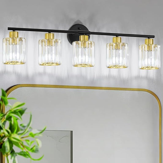Crystal Bathroom Light Fixtures, Bathroom Lighting Fixtures Over Mirror by Kvhiiw