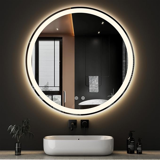 Sweetcrispy 36 Inch Round LED Bathroom Mirror - Image 7